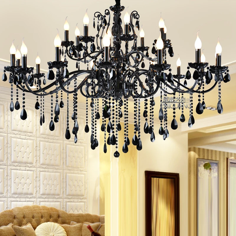  Transitional Black Chandelier Modern Chandelier Bedroom Metal Hanging Lamps Living Room Light Black - 32799669302