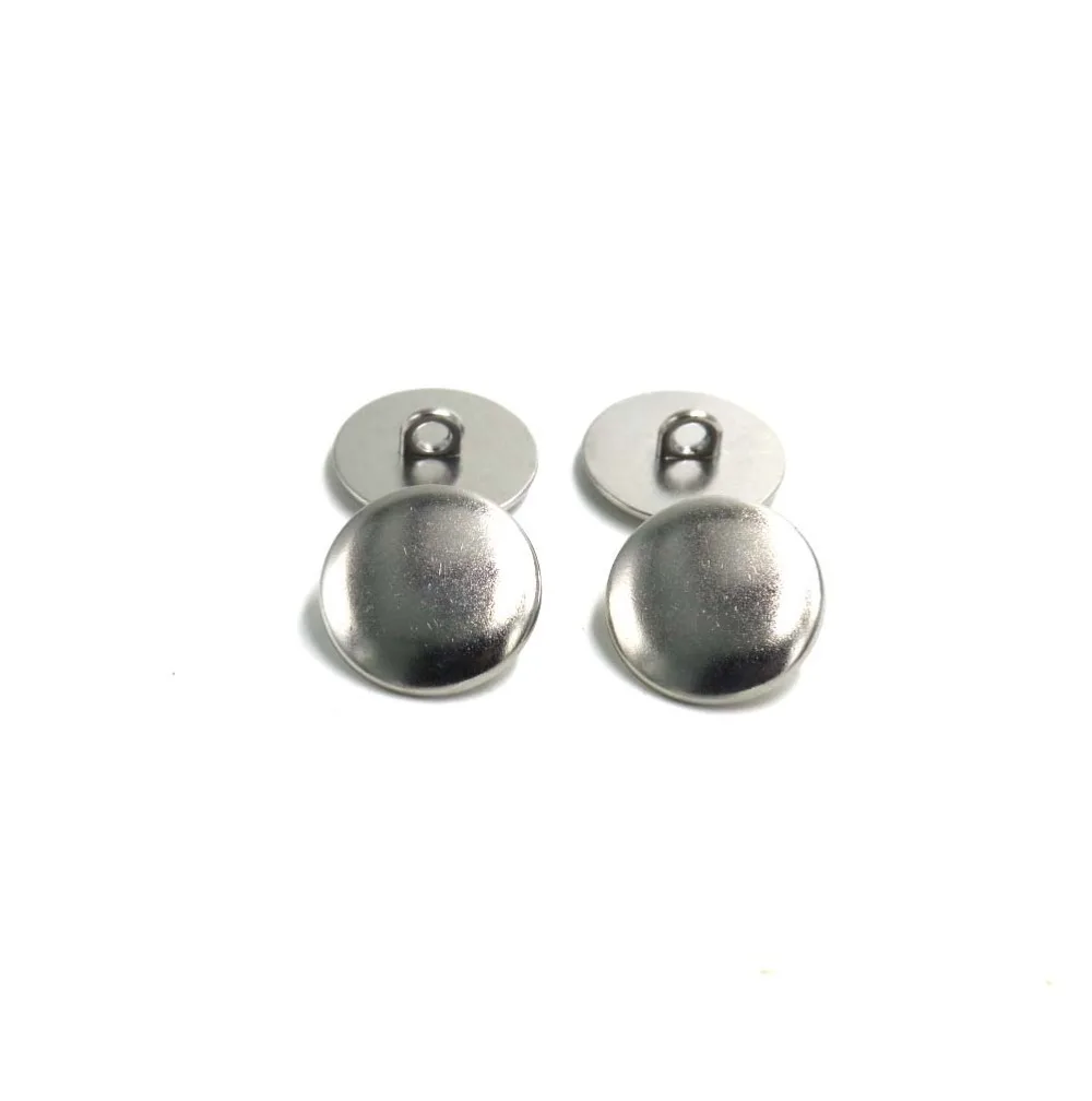 15mm&18mm silver Shank Button Metal Buttons flat Sewing Metal Buttons