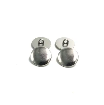 

15mm&18mm silver Shank Button Metal Buttons flat Sewing Metal Buttons 20pcs