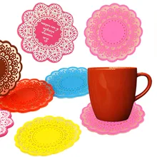 1Pcs Silicone Coaster Nonslip Place Cup Mat pads Tea Cup Holder Cushion Rinks Color Random