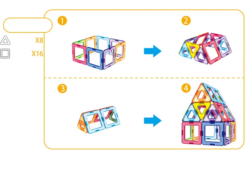 Magnetic building blocks puzzle - i1604 (16)