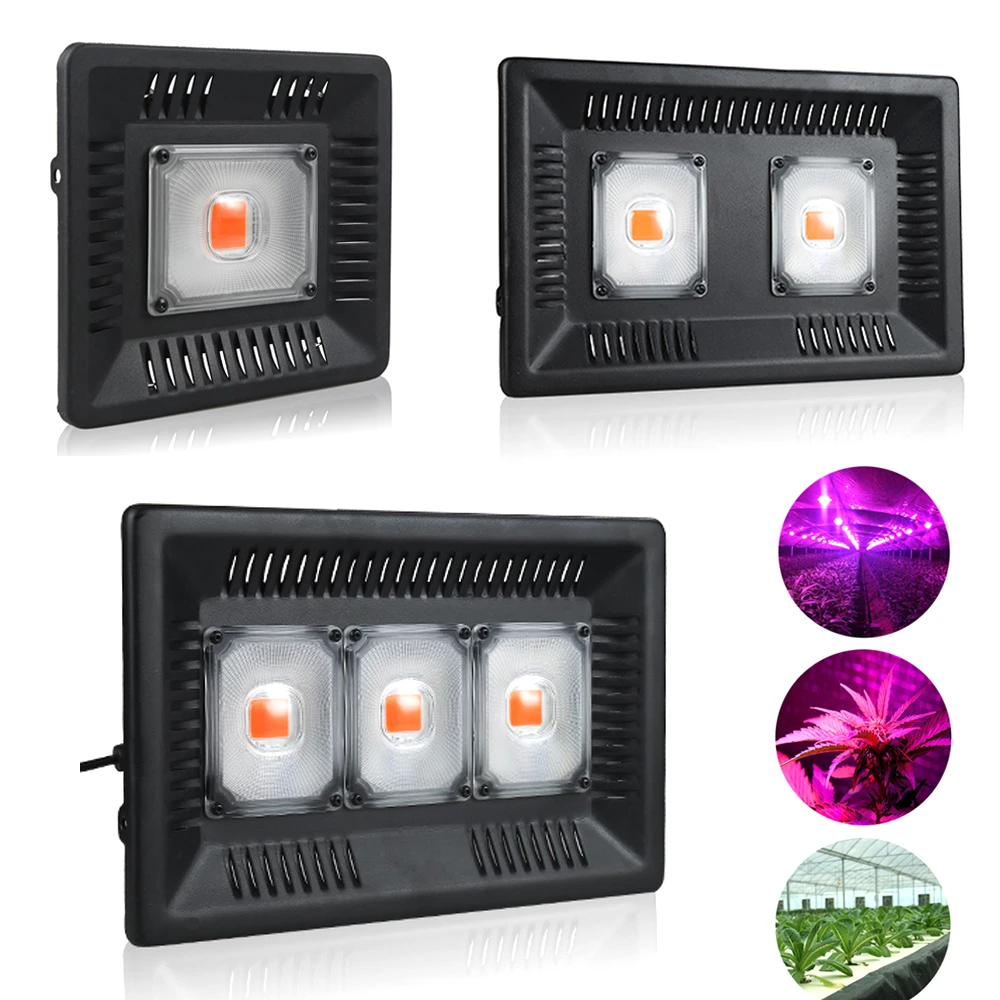 

Led Grow Light Full Spectrum 100W 200W 300W IP67 COB Grow LED Flood light for Plant Indoor Outdoor Hydroponic Greenhouse