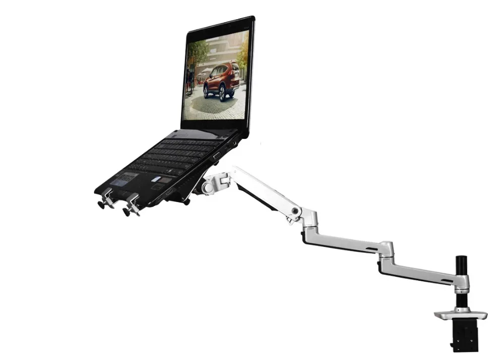 XSJ8013CT Aluminium Desktop Mount 2 In 1 Dual-Gebruik Laptop Ondersteuning Monitor Houder Ultra Lange Arm Full Motion notebook Beugel XSJ8013CT Aluminium Desktop Mount 2 In 1 Dual-Gebruik Laptop Ondersteuning Monitor Houder Ultra Lange Arm Full Motion notebook Beugel
