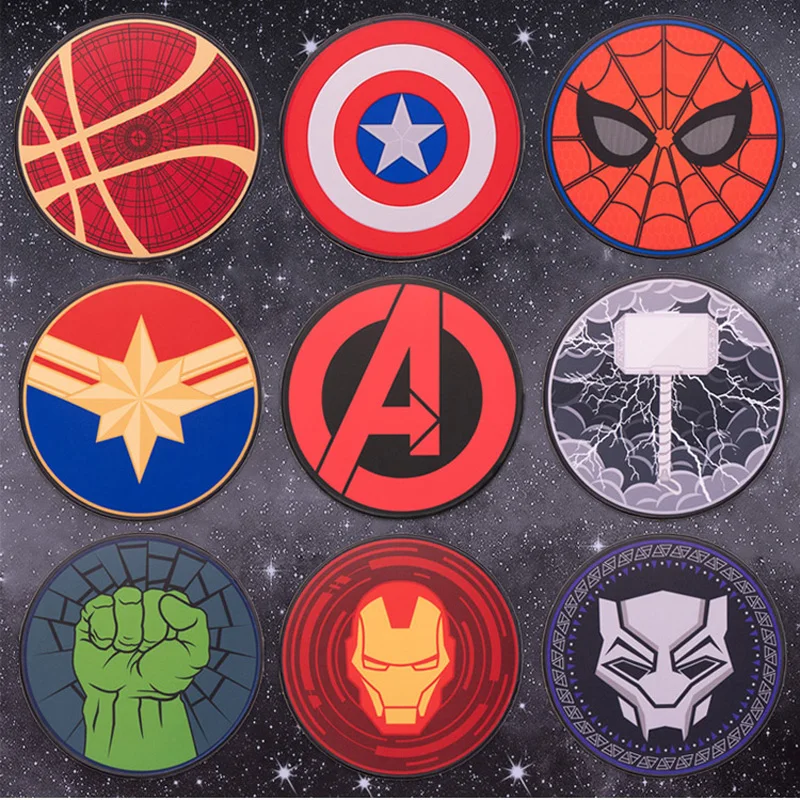 

30cm Avengers Superhero Waterproof Circle Round Lockrand Gaming Working Personalized Mouse Mice Pad Mat