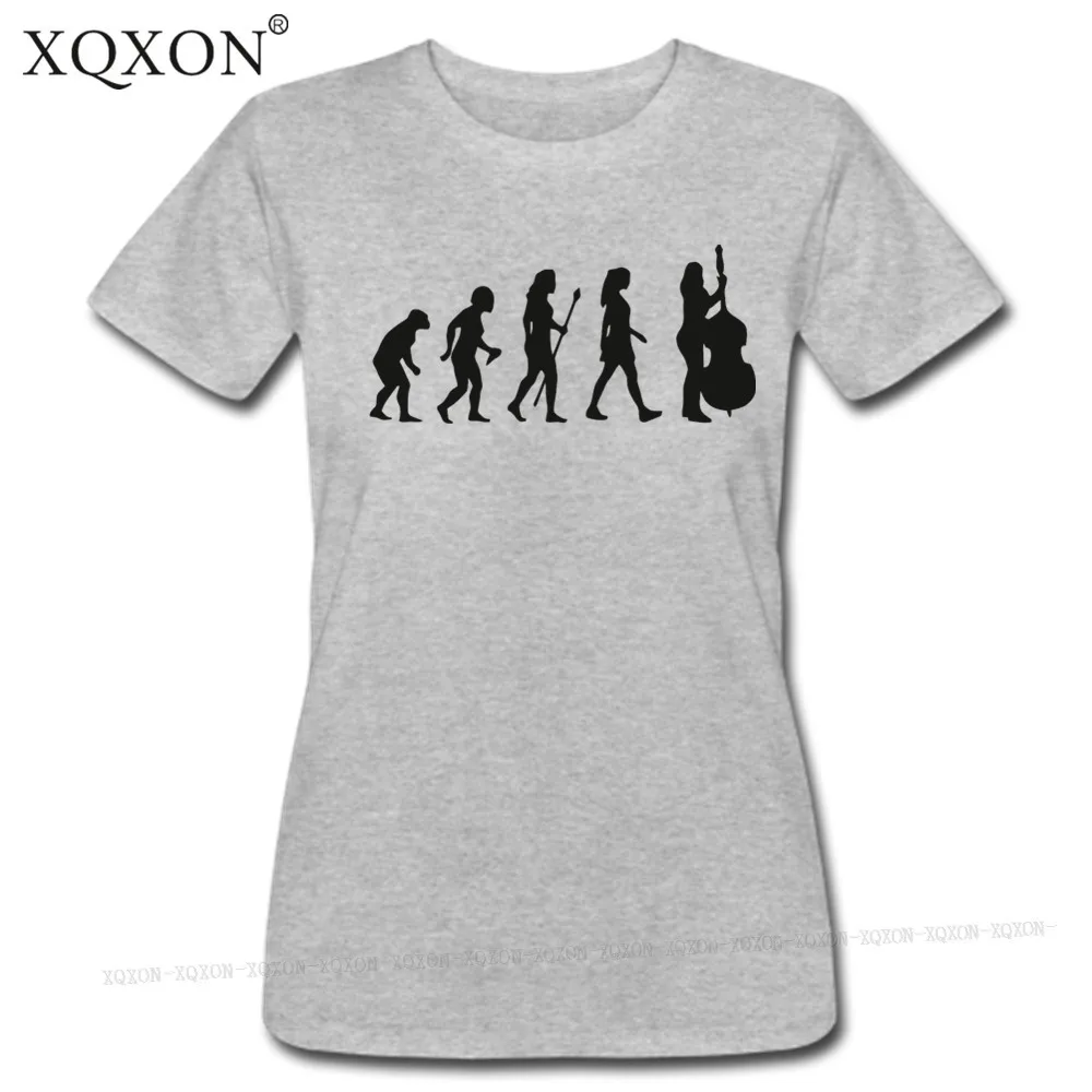 XQXON женская футболка с двойным басом Evolution летняя новая хлопковая коротким