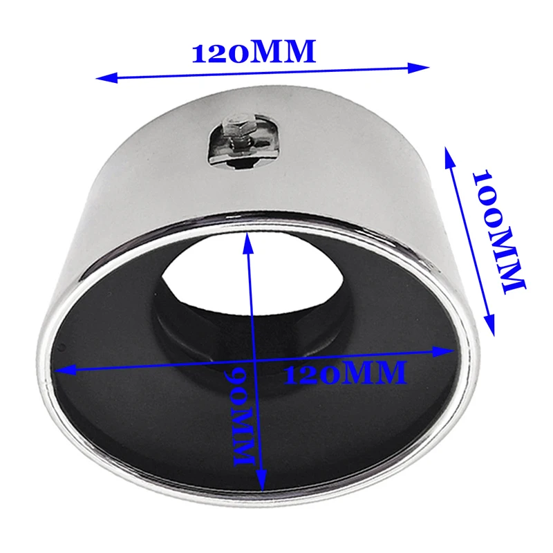 

Replacement Parts Stainless steel Silver Exhaust Pipe Tip For Honda Accord 08-12 Steel Durable