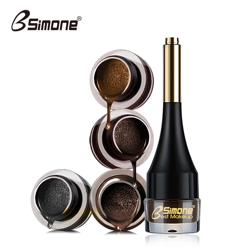

4 Colors Enhancer Cushion Eyebrow Cream Natural Lasting Waterproof Makeup Eyebrow Gel with Brush