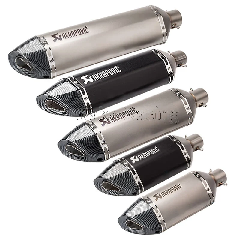 

Akrapovic Universal Motorcycle Exhaust Muffler Pipe escape moto for crf 230 msx125 nc750x tmax 530 300 trk502 gsr 600 750 cbr650