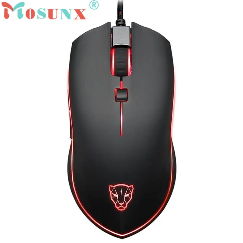 

Mosunx Advanced 2018 high quality mini V40 4000 DPI 6 Buttons Breathing LED Optical Wired Gaming Mouse for PC Gamer 1PC