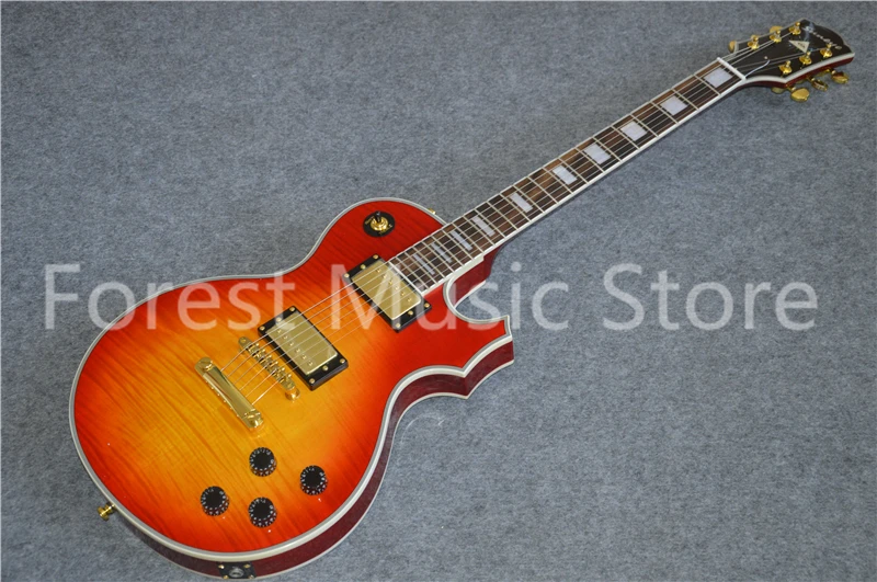 

Hot Sale CS Cherry Sunburst Finish Suneye LP Custom Style Electric Guitar With Gold Hardware & Block Pearl Inlaid