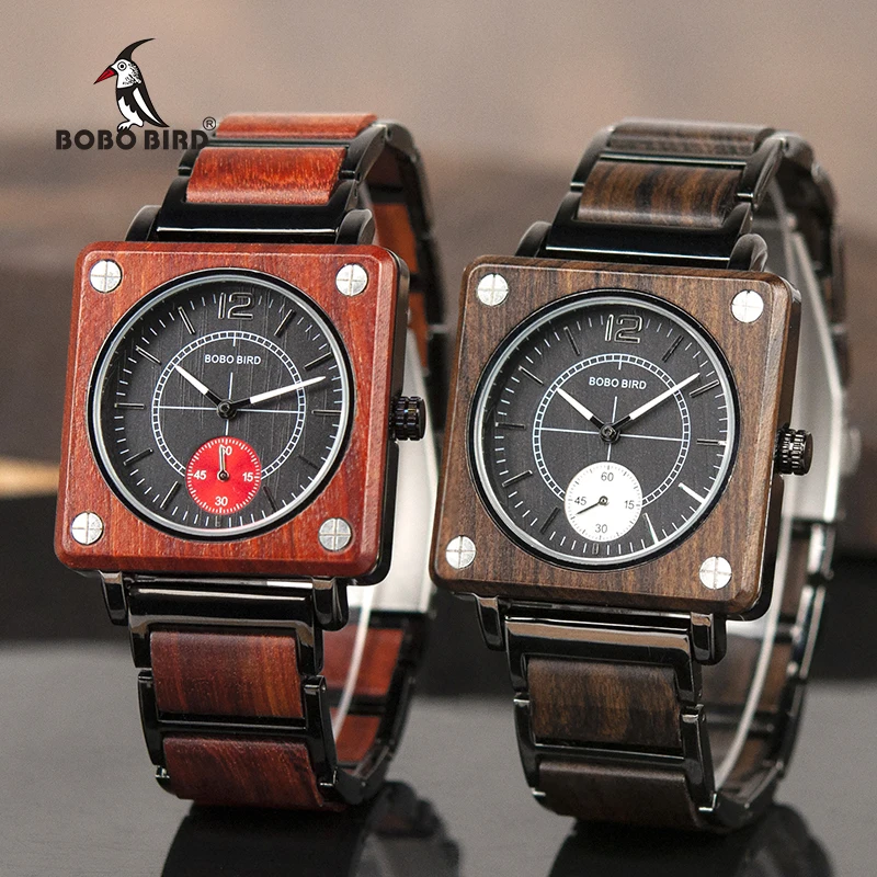 Часы мужские деревянные женские наручные часы BOBO BIRD relogio feminino erkek kol saati Timepiece в