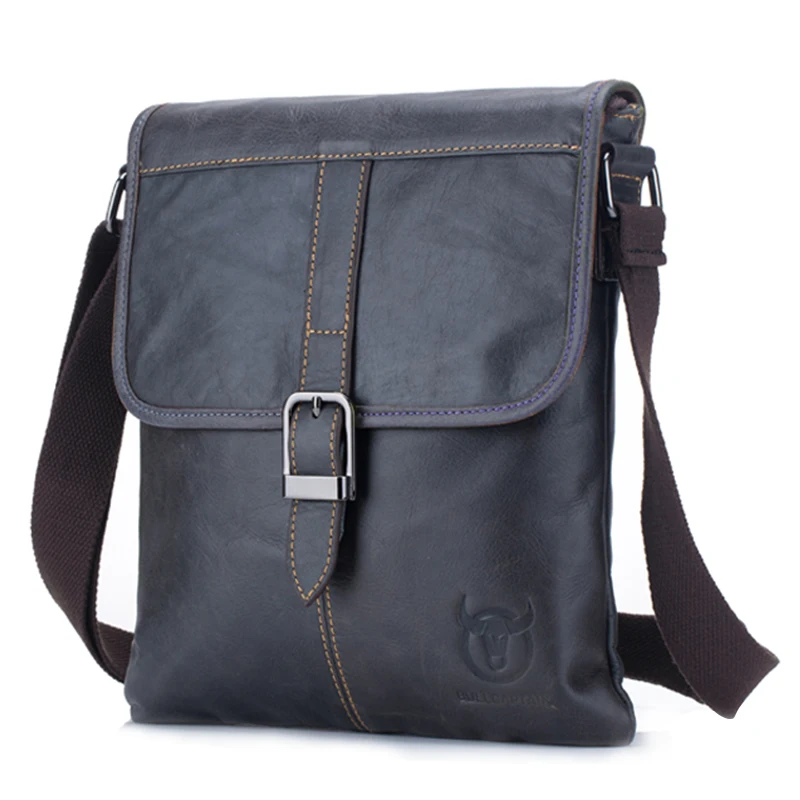 

BULLCAPTAIN Men's Bag Genuine Leather Man Bag New Shoulder Bag Crossbody Small Men's Bags Men's Business Bag Messenger Bag Lea