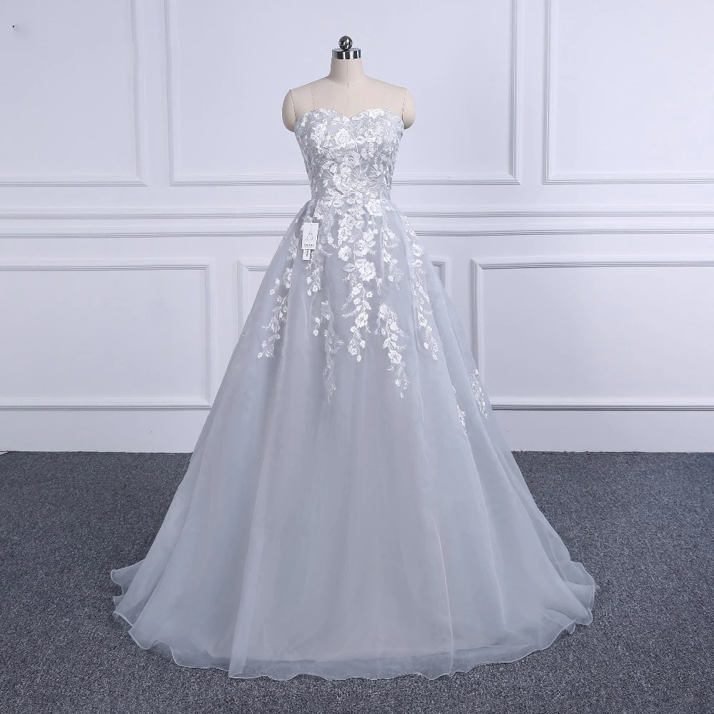 141Elegant 2019 New Prom dresses Gray Formal Evening Dresses Party Gown Pageant Dress Floor Length vestido formatura