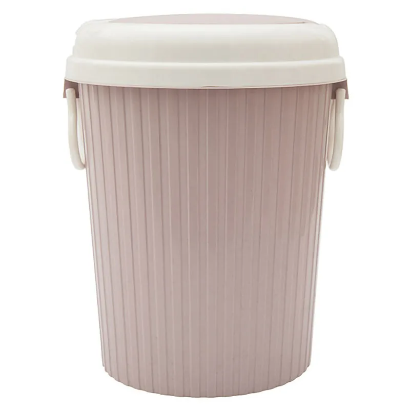 Портативная мусорная корзина, кухонная мусорная корзина, мусорная корзина для гостиной, ванной комнаты - Цвет: Pink