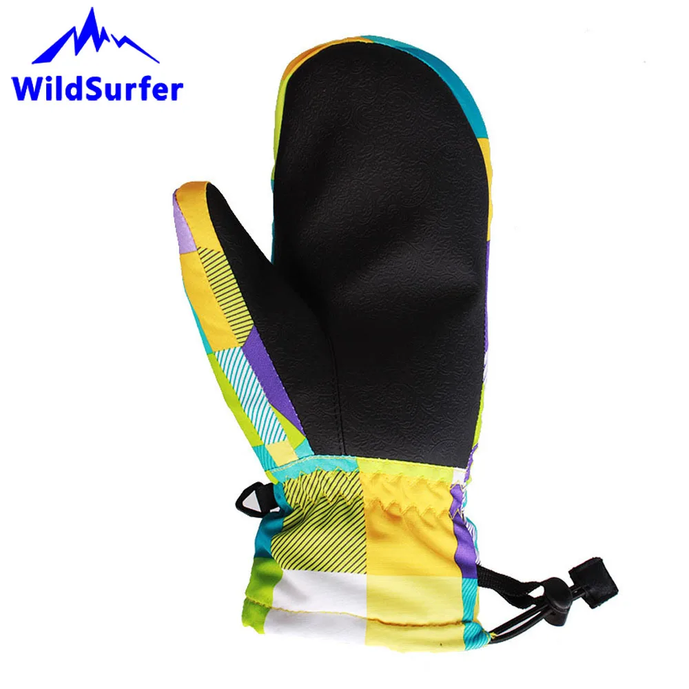 Children Ski Mittens Snowboard Gloves Winter Outdoor Snow Sport Mittens Boys Girls Waterproof Warm Skiing Gloves