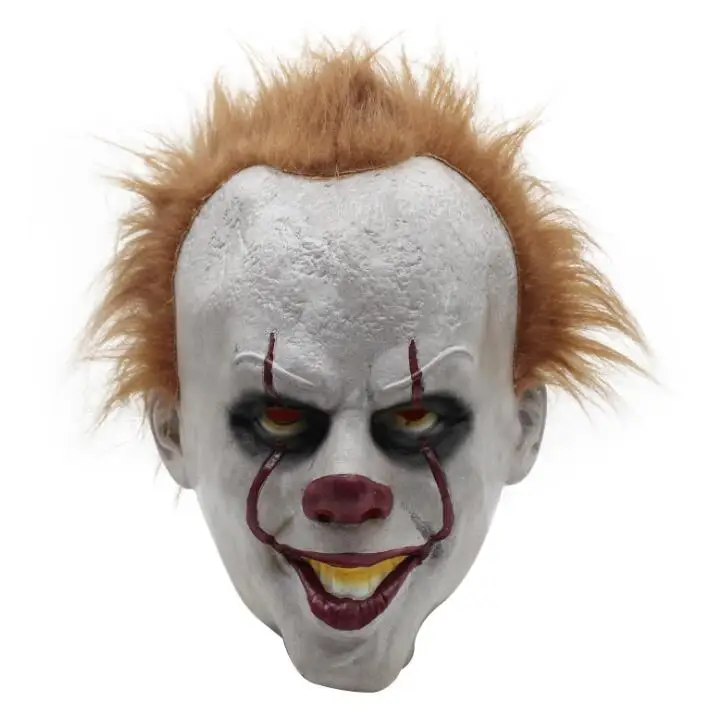 

Movie It Terror Clown Mask Cosplay Costumes Accessories Latex Hoods Halloween Props