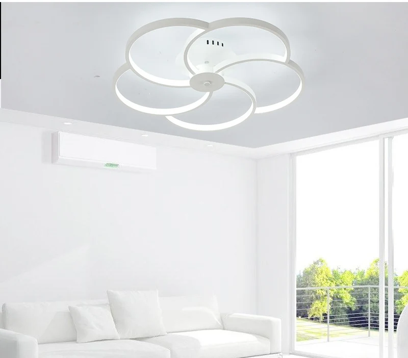 Led minimalista sala de techo luces creativas LED Flush Mount luz de techo de aluminio acrílico lámpara iluminacion led techo