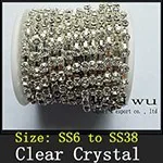 Strass Rhinestone Chain Silver xz019