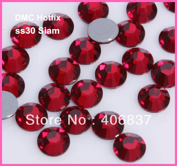 288 шт./лот, ss30(6,3-6,5 мм) Высокое качество DMC Siam Стразы/стразы горячей фиксации