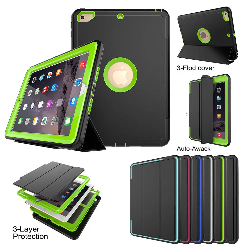 

Cover For Apple iPad 6th 9.7" 2018 A1893 A1954 Tablet Business Magnet Flip Smart Cover Armor Heavy Duty Case Protective shell
