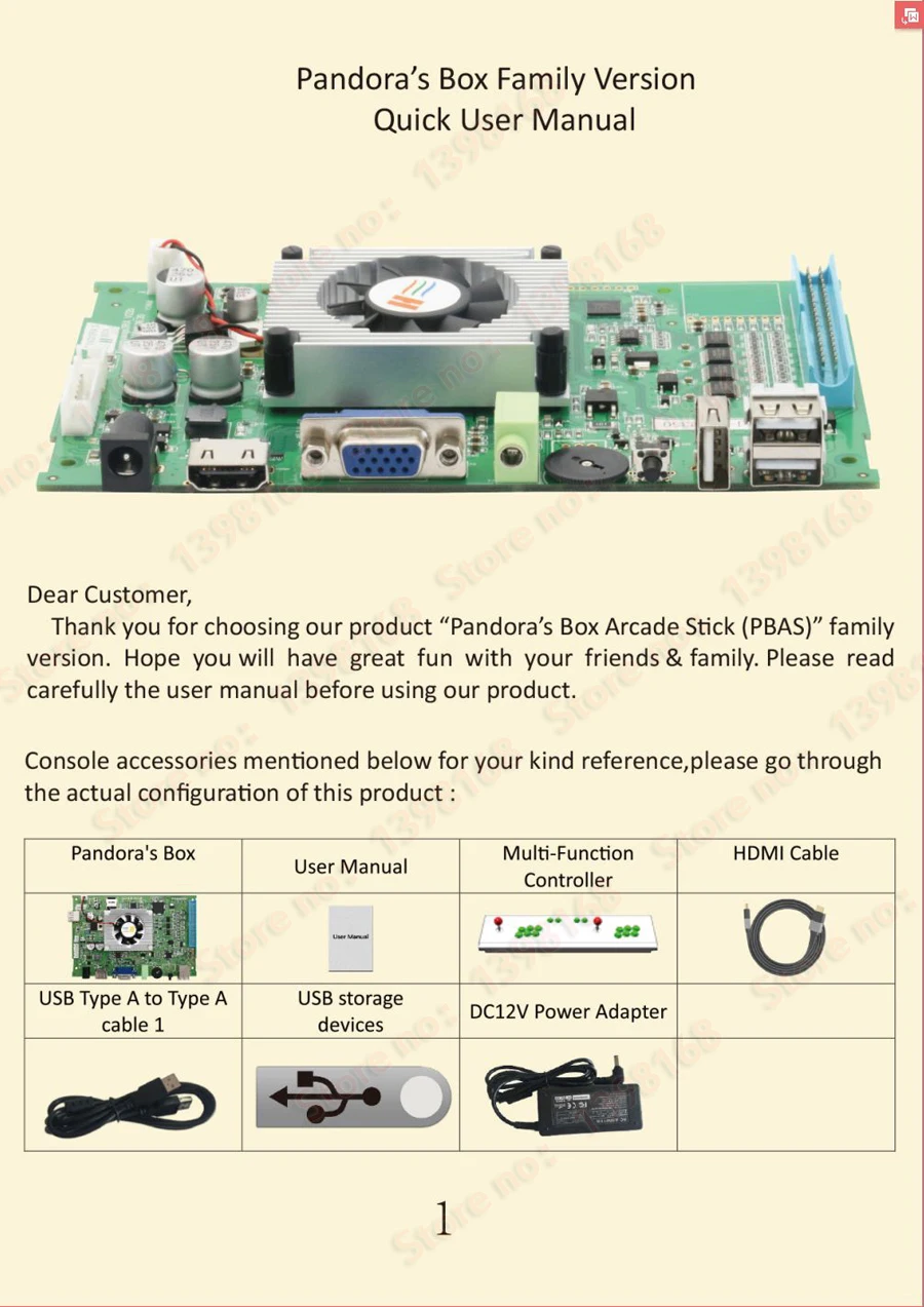 Pandora's Box 6 семейная версия 1300 в 1 игры материнская плата HDMI VGA Видео игра Джек для аркадной машины USB/Поддержка добавить игры