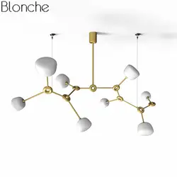 Современная стеклянная подвеска свет Nordic пузыри креативная Подвесная лампа Hanglamp для обеденная гостиная кафе Lignting Fixutres 220 В