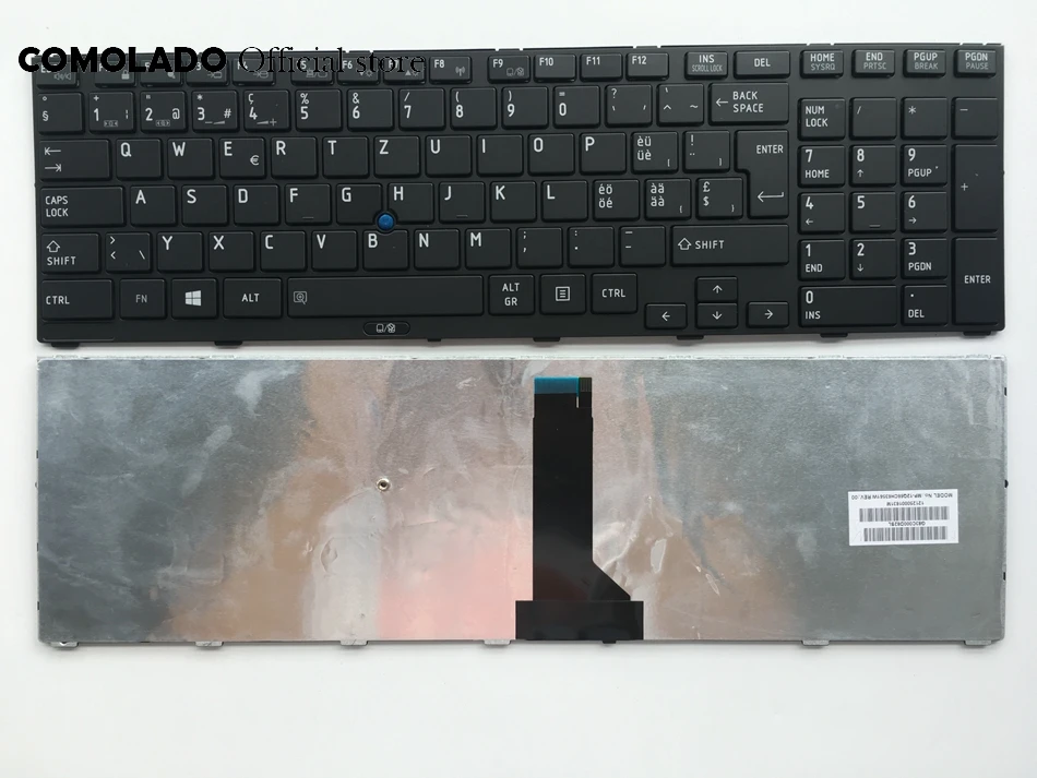 SW Swiss keyboard For Toshiba Tecra R850 R950 R960 With Point black Laptop Keyboard SW Layout
