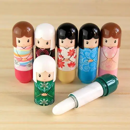 Cute Japanese Doll Lip Balm Clear Moisturizing Repair Lip Balm Lip Protector Lipstick in Lip