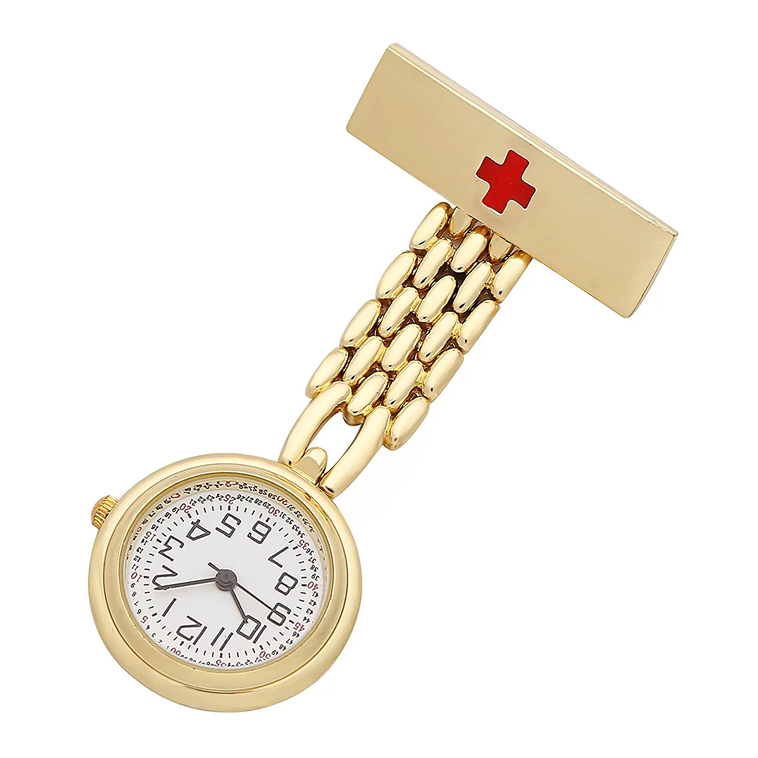 Gifts Doctor Pendant Pocket Quartz Red Cross Brooch Nurses Watch Fob