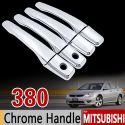 Для Mitsubishi 380 380 S Chrome дверные ручки крышки Накладка комплект 2005 2006 2007 2008 Австралия AU NZ аксессуары наклейки стайлинга автомобилей