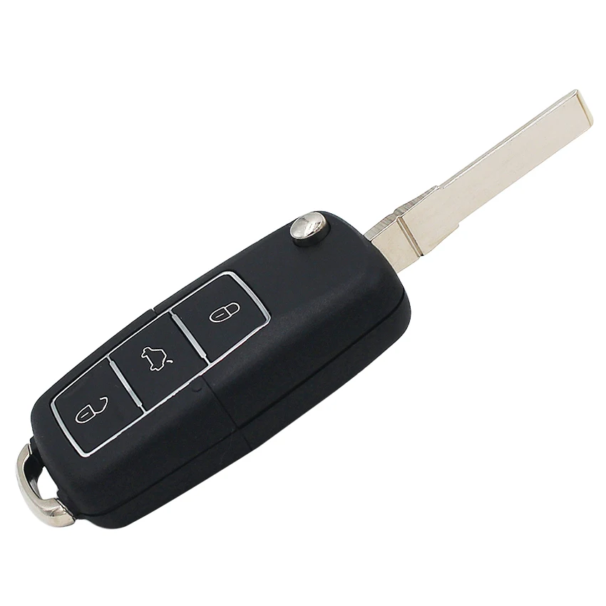 3 кнопки складной откидная оболочка ключа дистанционного управления чехол Корпус Uncut Bladefor Volkswagen для VW Jetta Beetle Bora Golf Passat