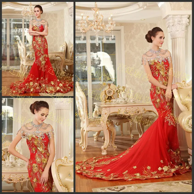 gold and red outfits