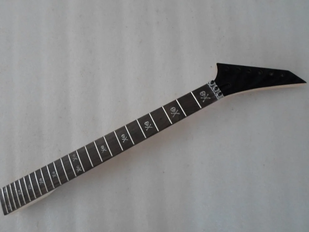 

Electric Guitar Neck 24 Fret Maple Replacement for ESP style skeleton inlay