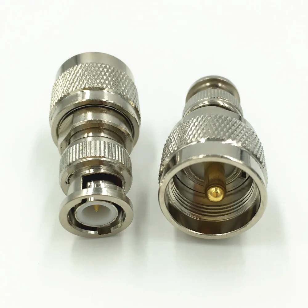 50 шт. латунь BNC Q9 штекер к УВЧ PL259 SO239 прямой PTFE RF коаксиальный провод разъем