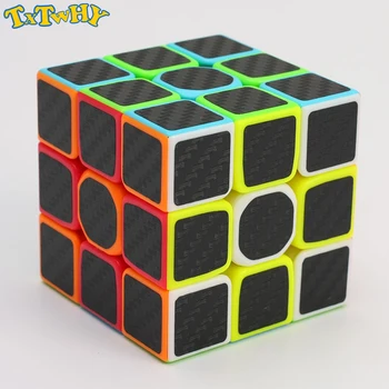 

3x3x3 Speed Cube Carbon Fiber Stickerless For Smooth Magic Cube Puzzles Hobby Funny Gift Toys For Children
