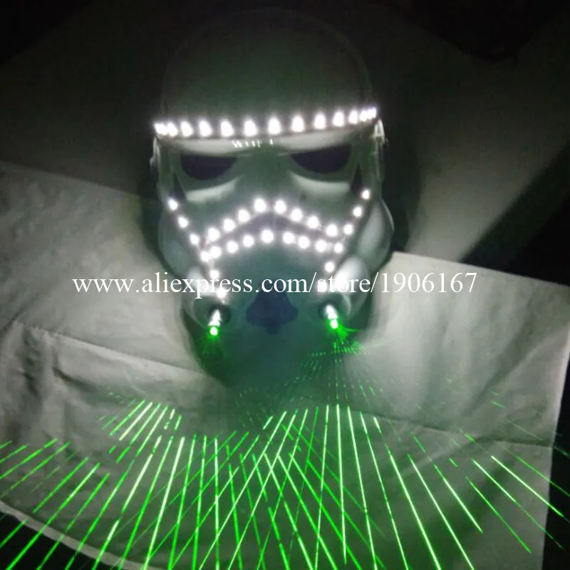 Led Luminous Green Laser Mask Night Club Illuminate Halloween