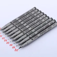 1 шт. тонкая линия ручка 005 01 02 03 05 08 игла точка трубчатый рисунок маркер ручка