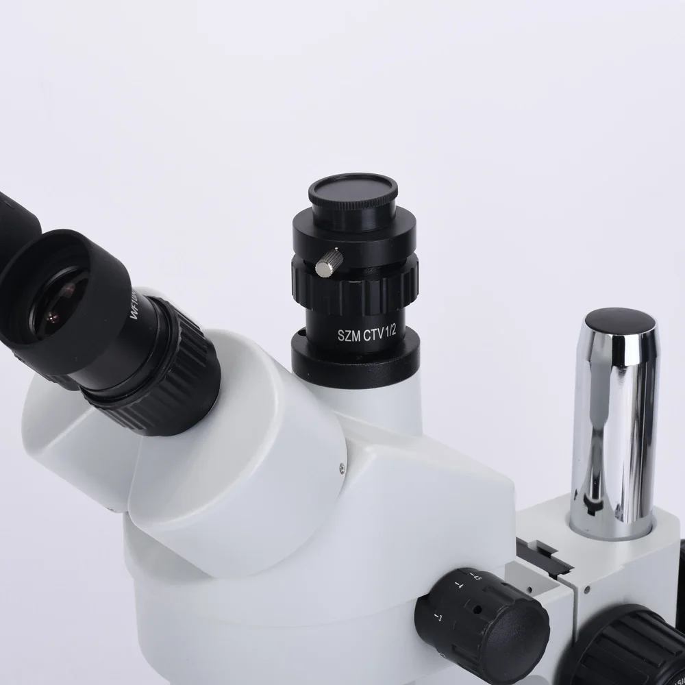 Hayear Simul Focal 7X 45X стерео тринокулярный микроскоп Zoom 1/2 CTV C mount 144 LED Кольцевой