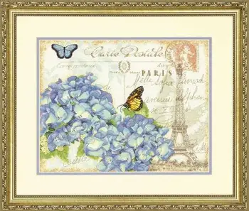 

Counted Cross Stitch Kit Paris Hydrangea Flower Flowers Dim 70-35307 35307 Lovely Gold Collection