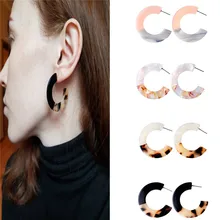 Модный vivilady 4 см круглые серьги-кольца для женщин C стиль карамельный Леопардовый цвет, акриловый уксусная кислота Boho Brincos Bijoux Ювелирные изделия Подарки