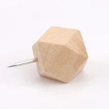 50 шт./компл. Jumbo Размеры в виде многоугольника, алмаз, забота о деревянные канцелярские кнопки искусства и рисования использовала школьные канцелярские разное Стандартный шпильки