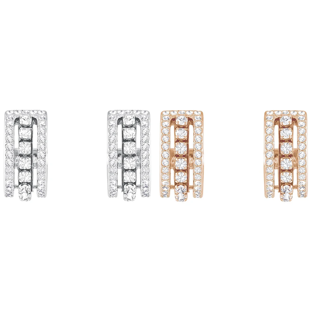 

SWA RO 19th Spring New Full Diamond Single Ring Piercing Earrings Original Girlfriend Anniversary Gift 5409658 5419852