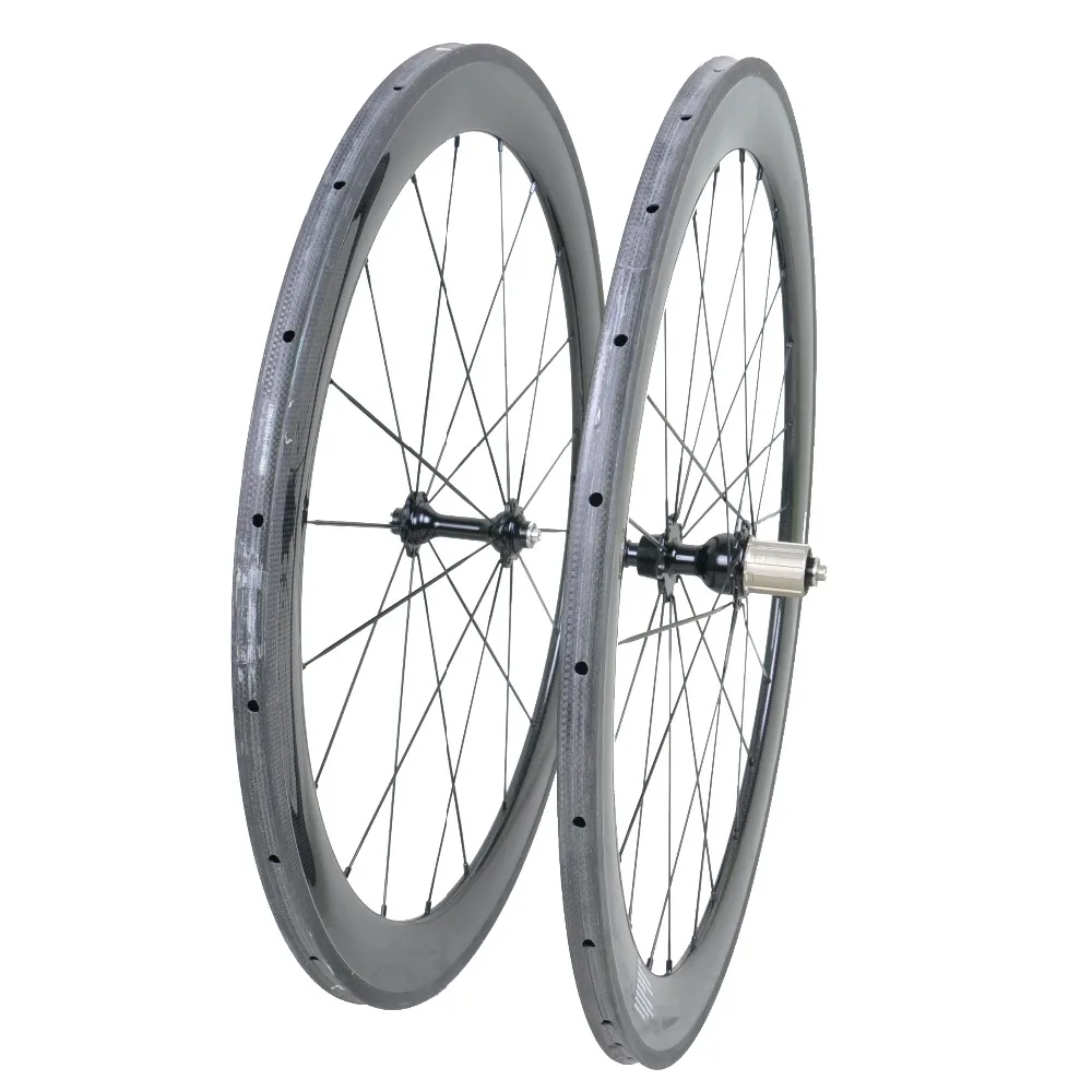 Flash Deal WINCE DengFu 700C Carbon Road Wheel 21mm Width 56mm Tubelar Basalt Braking Surface with Full Carbon Spokes 1