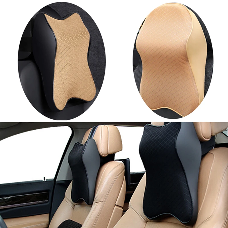 

1Pcs Car Memory Foam Neck Pillow Car Seat Headrest Head Pillow Car Travel Neck Pillows High Quality