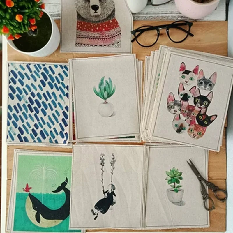 

Handmade cloth DIY cotton canvas fabric / positioning cloth hand dyed patchwork cloth digital printing
