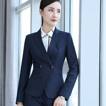 Высококачественные Женские блейзеры и куртки из волокна, Женская рабочая одежда, Деловые женские офисные форменные стили