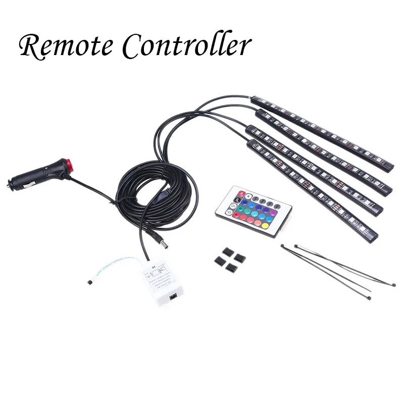POSSBAY coche Universal LED tira de la lámpara luz Interior del coche Luces de la atmósfera de neón Decoración Luz Luces con voz/Control remoto POSSBAY coche Universal LED tira de la lámpara luz Interior del coche Luces de la atmósfera de neón Decoración Luz Luces con voz/Control remoto