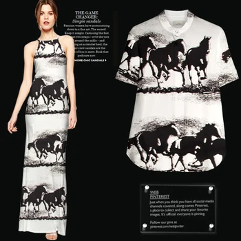 

SISULI 100% Pure Mulberry SILK CREPE DE CHINE 114cm width 14momme Printing Fabric Women Dress Fabric For Sawing Horse Printing