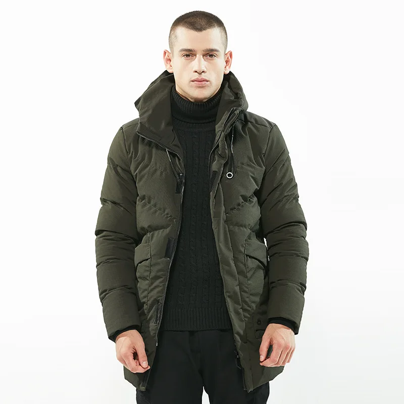 Casaco Masculino Inverno 2017 Зимние Модные теплые мужские длинные пальто с капюшоном в стиле