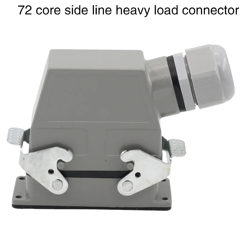 Сверхмощный разъем 72-core прямоугольной формы холодного отжима hdc-hdd-072 авиации розетка промышленных водонепроницаемый разъем 10A - Цвет: Lateral line